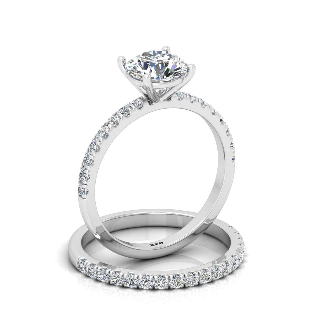 IGI Certified VS Quality 2.50ct-3.50Ct Round Diamond Bridal Set Engagement Ring
