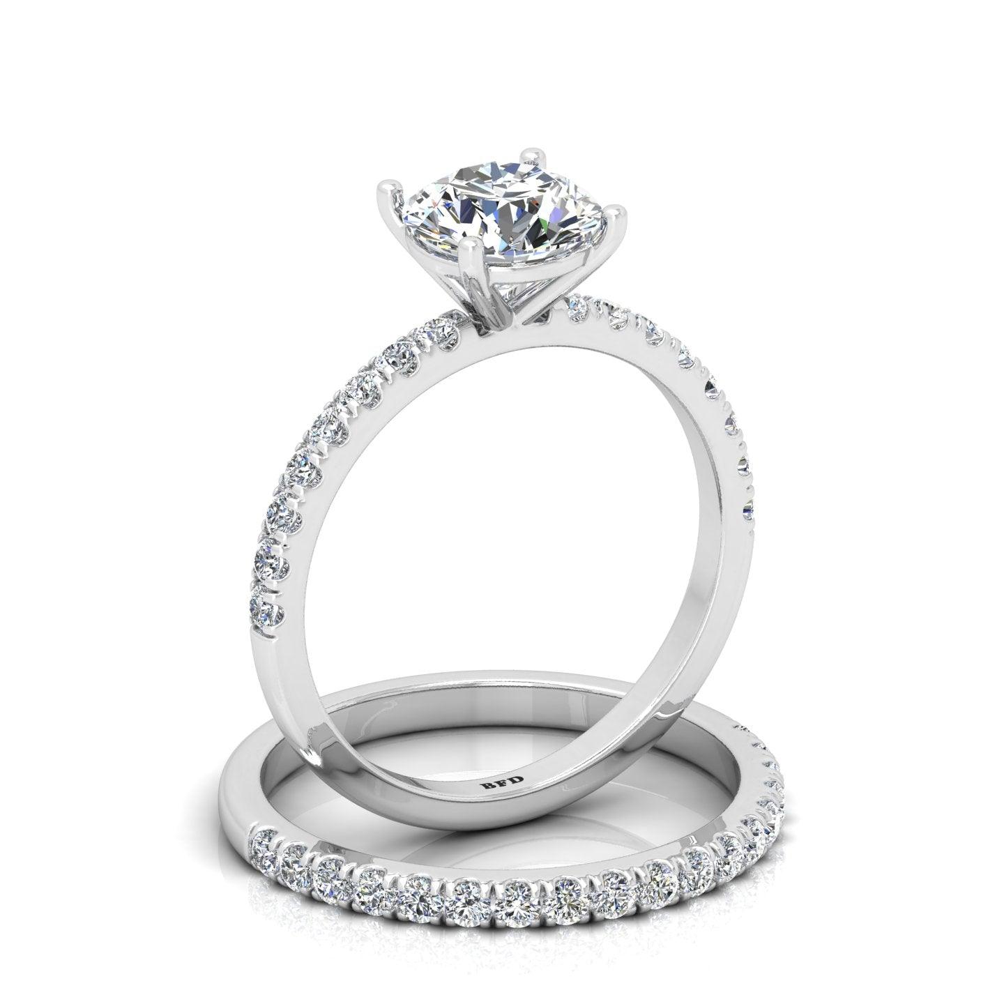 IGI Certified VS Quality 2.50ct-3.50Ct Round Diamond Bridal Set Engagement Ring
