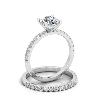 IGI Certified VS Quality 2.50ct-3.50Ct Round Diamond Bridal Set Engagement Ring