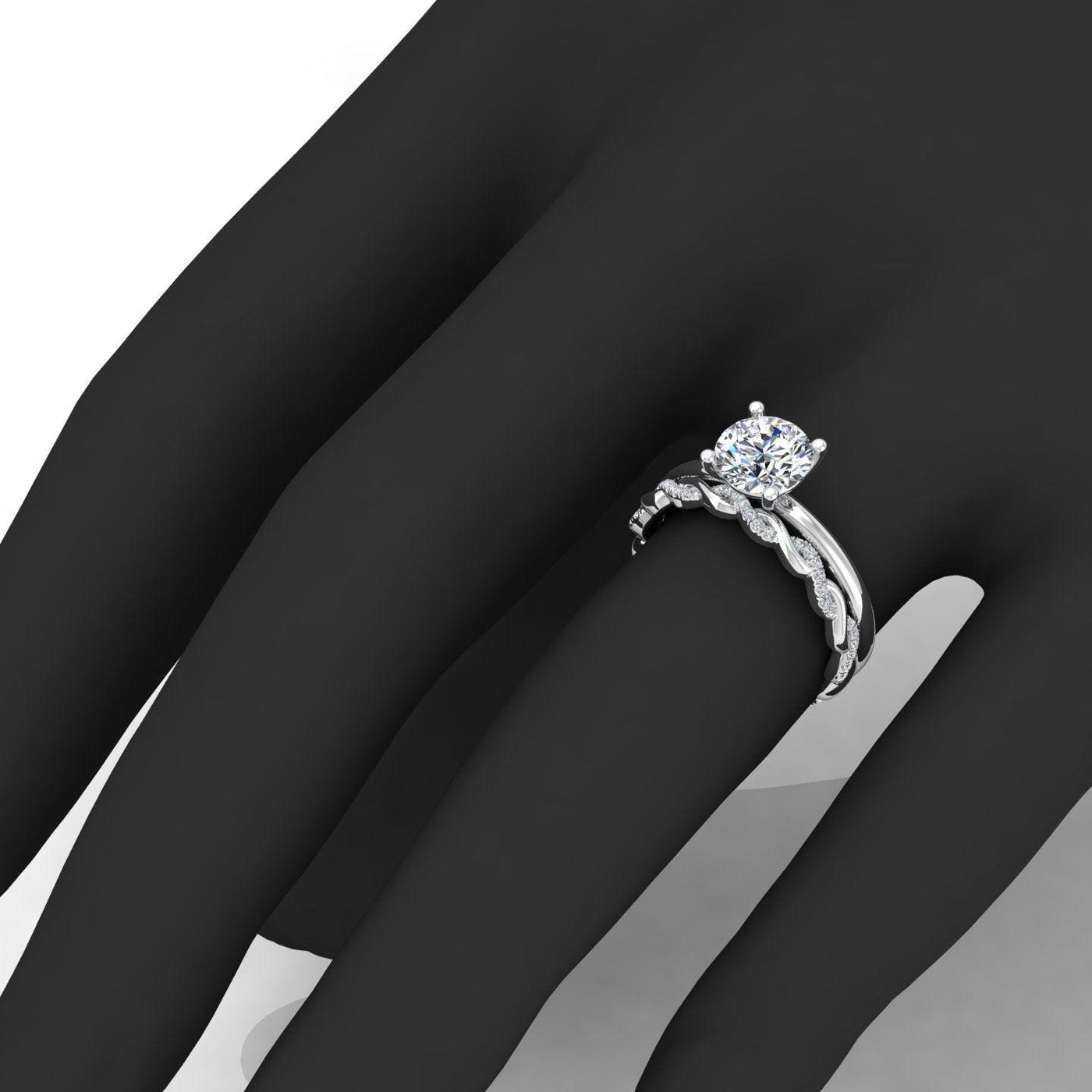 Certified Classic Round Diamond Solitaire Engagement Ring With Twisted Band 1.50Ct E/VS