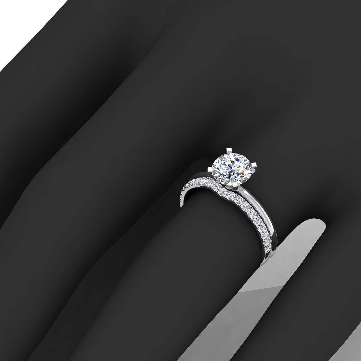 Certified Round Diamond Solitaire Ring With Matching Band 1.50Carat E/VS