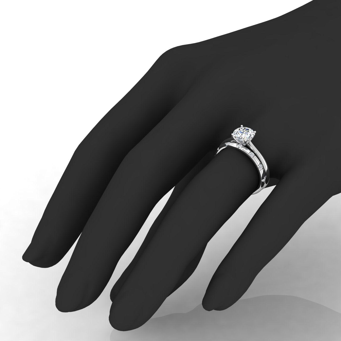 Certified Classic Round Diamond Solitaire Engagement Ring With Band 1.20Ct E/VS