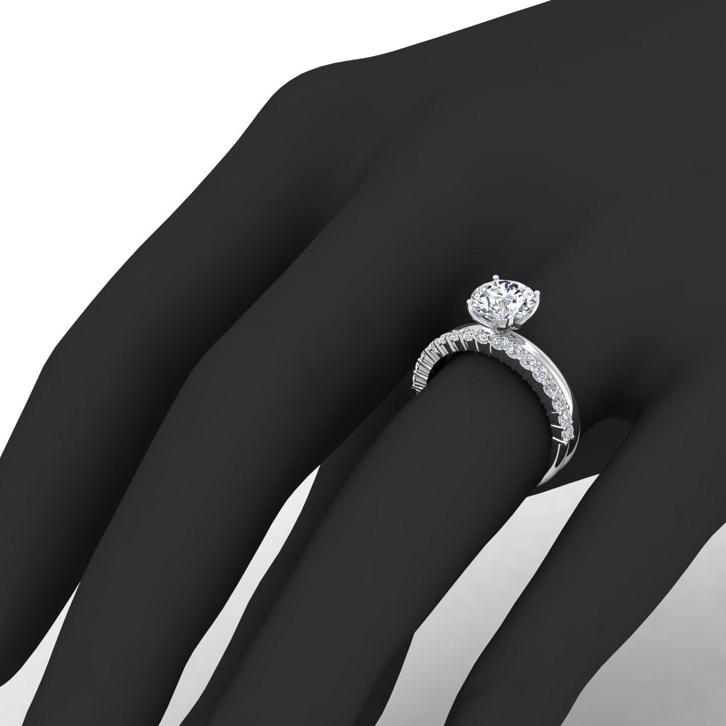 Certified Classic Round Diamond Solitaire Ring With Diamond Matching Band 1.50Ct E/VS