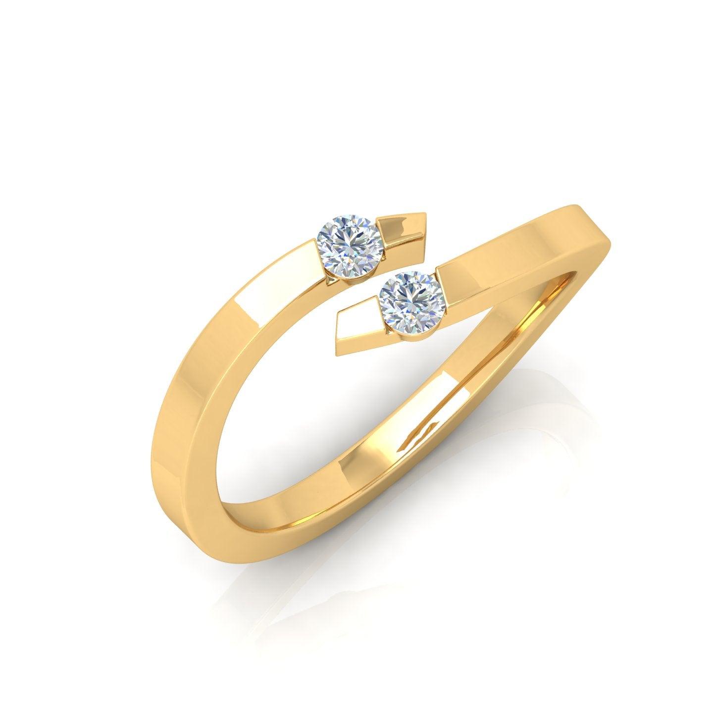 0.20 Carat D/VVS Round Diamond Solitaire Engagement Ring - amadadiamonds