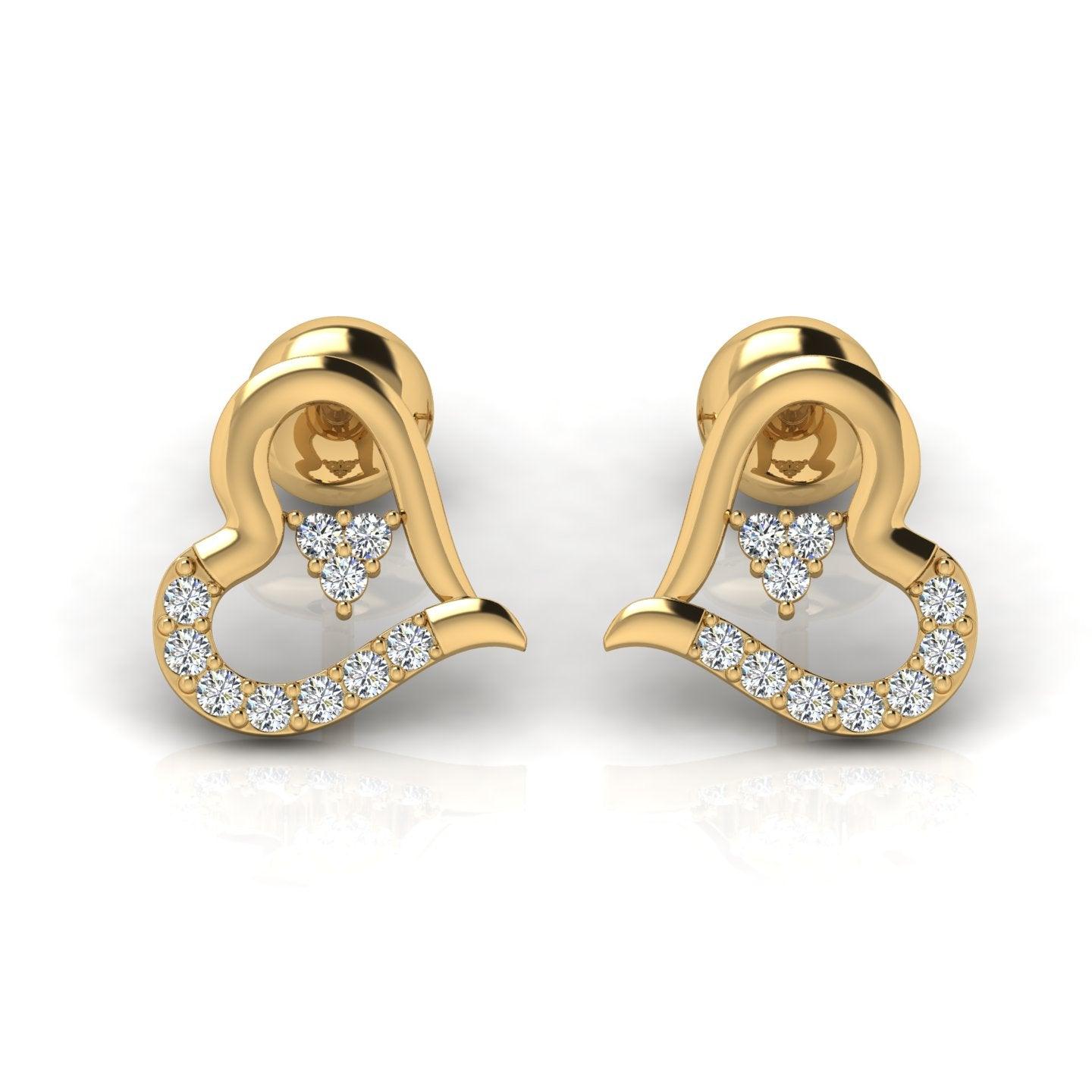 Designer Yellow Gold Earring