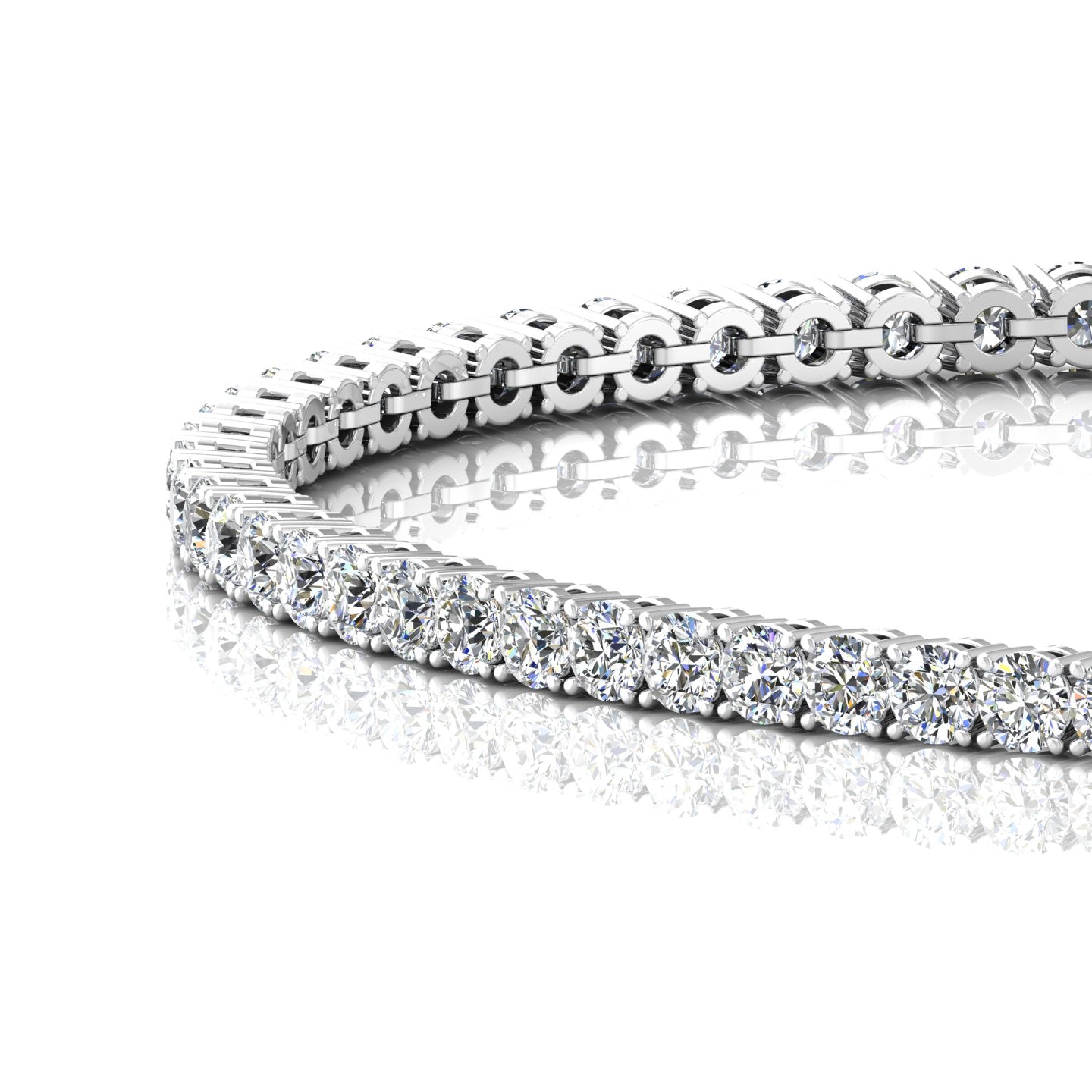 3.00 Carat Round Diamond Tennis Bracelet 9k Gold