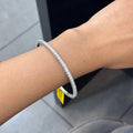 6.50CT D/VS Lab Grown Round Diamond Claw Set Tennis Bangle In 9k White Gold