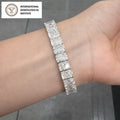 IGI Certified D/VS 51.94Ct Radiant Cut Lab Diamond Bracelet In Platinum 7.5in