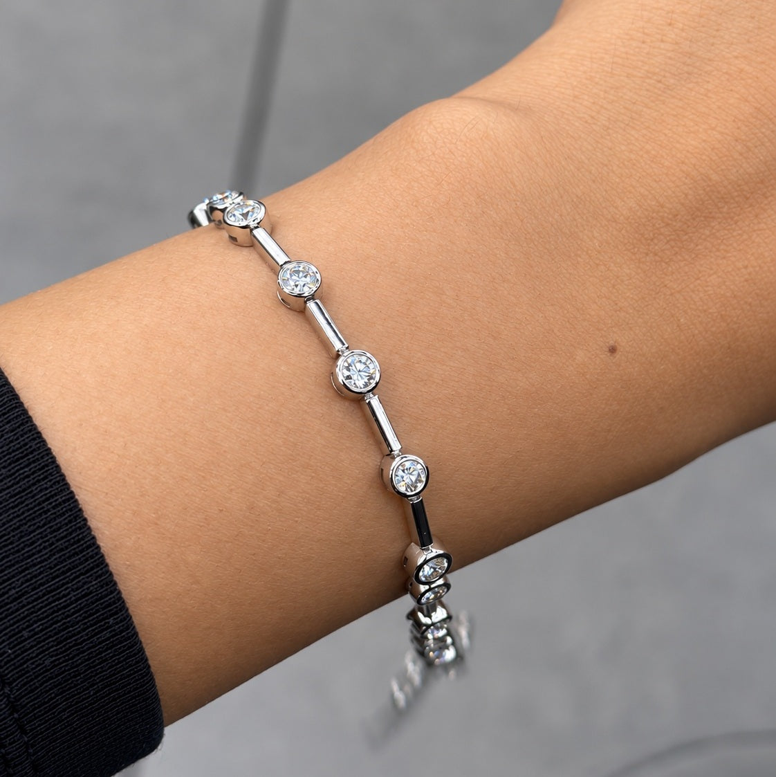 4.00ct Round Diamond Tennis Bracelet - Gold