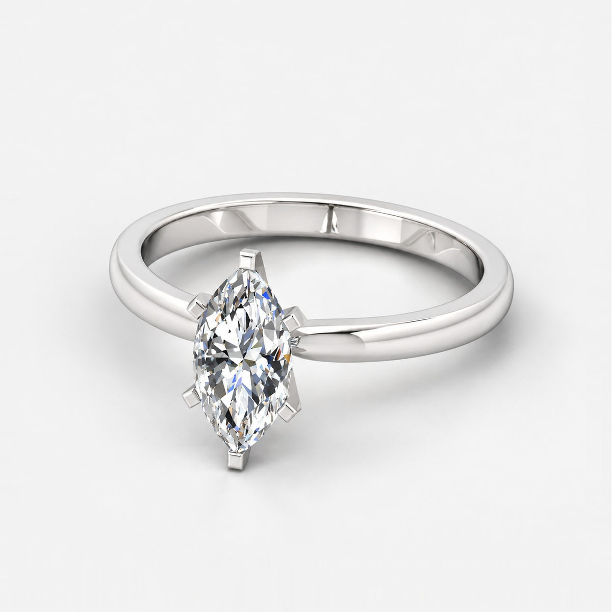 Marquise Diamond 2.00Ct IGI Certified Solitaire Engagement Ring in Gold & Platinum