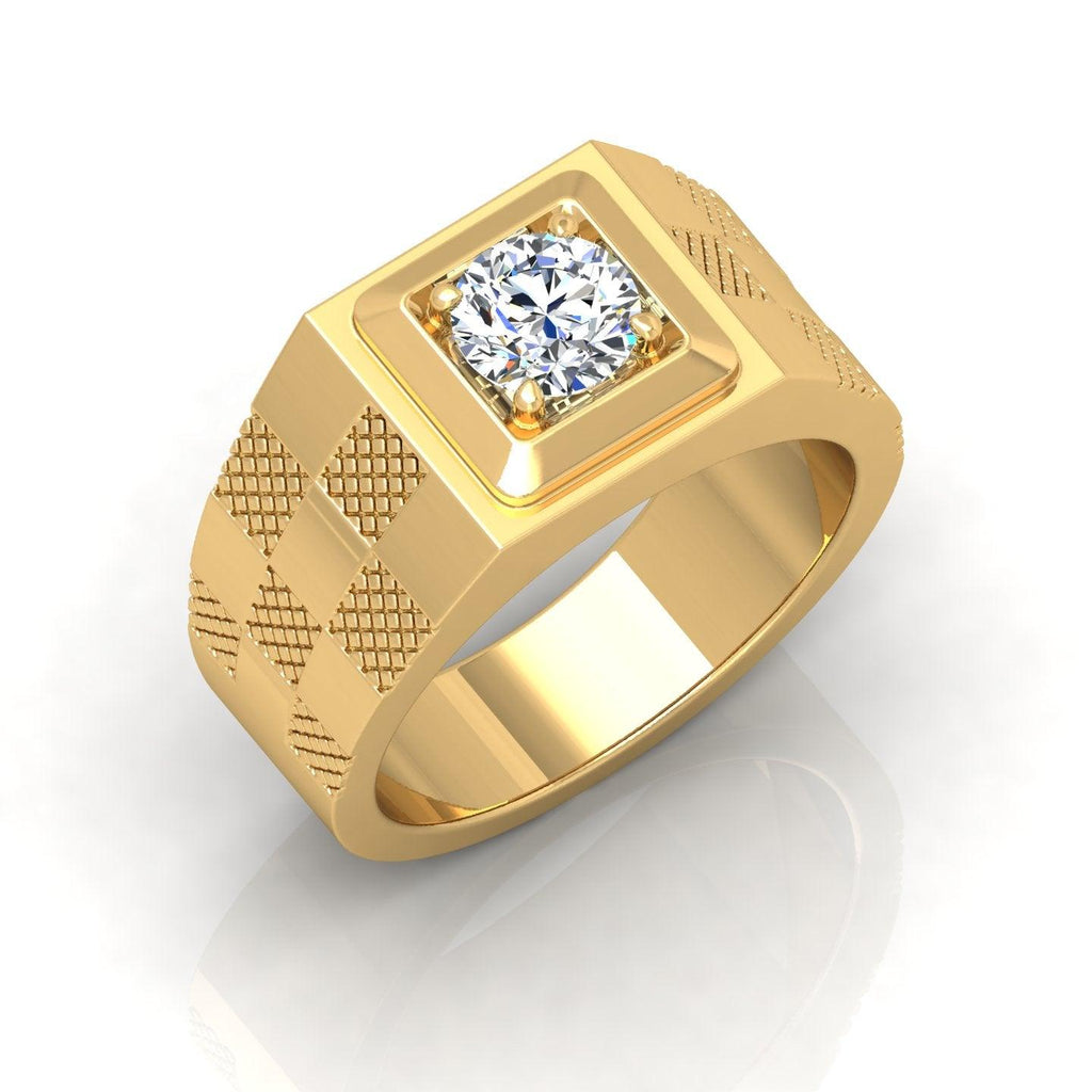 Certified E/VS 1.00Ct Round Diamond Solitaire Engagement Ring For Him