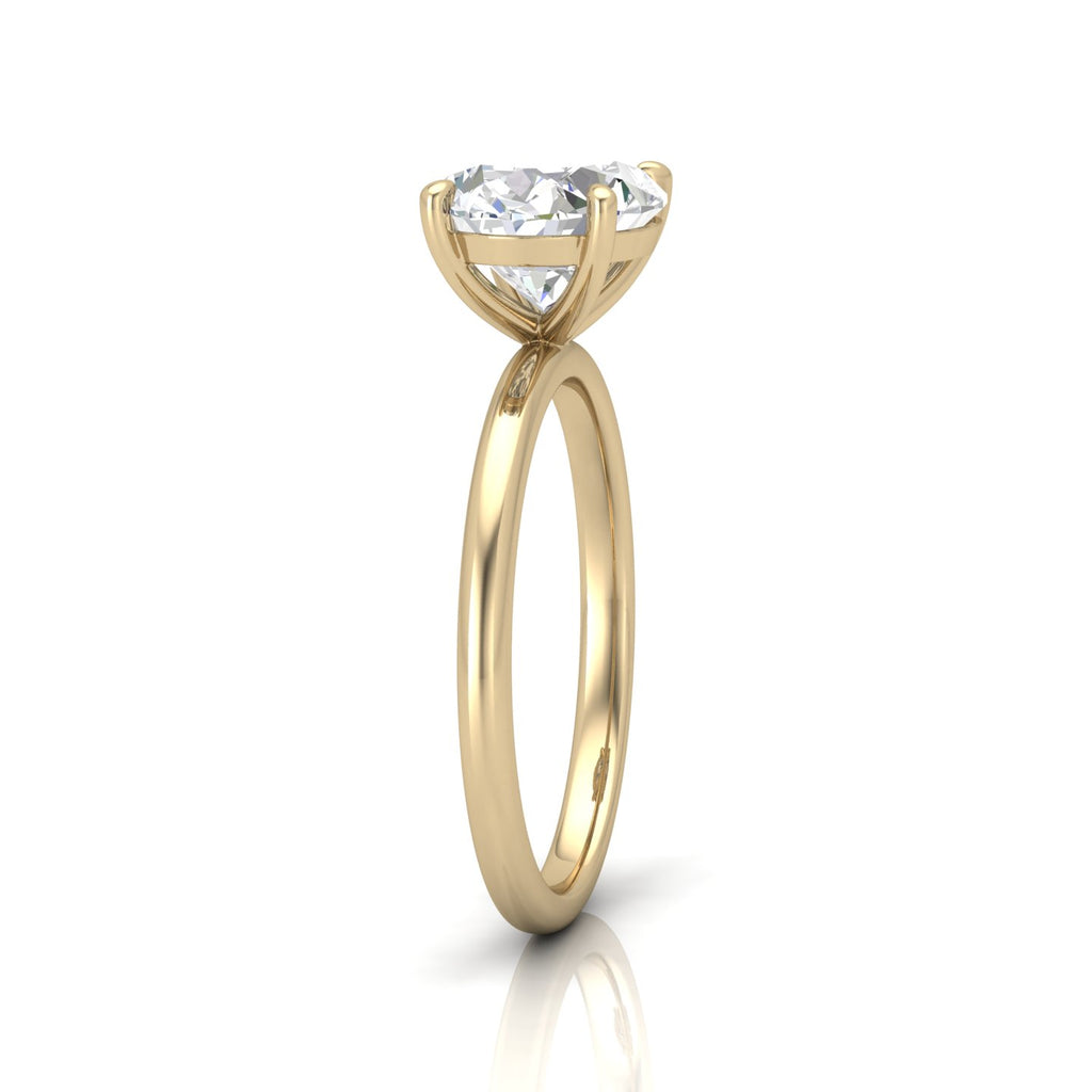 Classic East-West Solitaire Engagement Ring - Oval