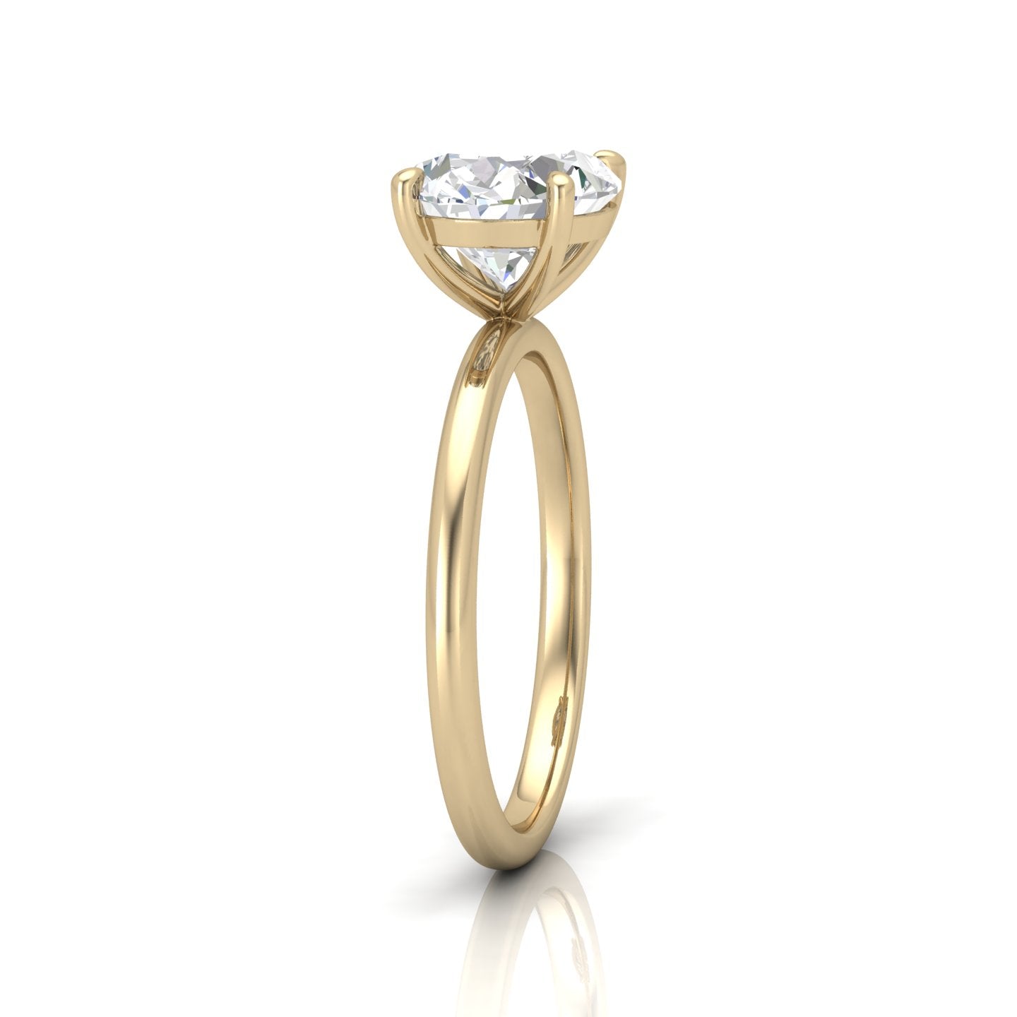 Classic East-West Solitaire Engagement Ring - Oval