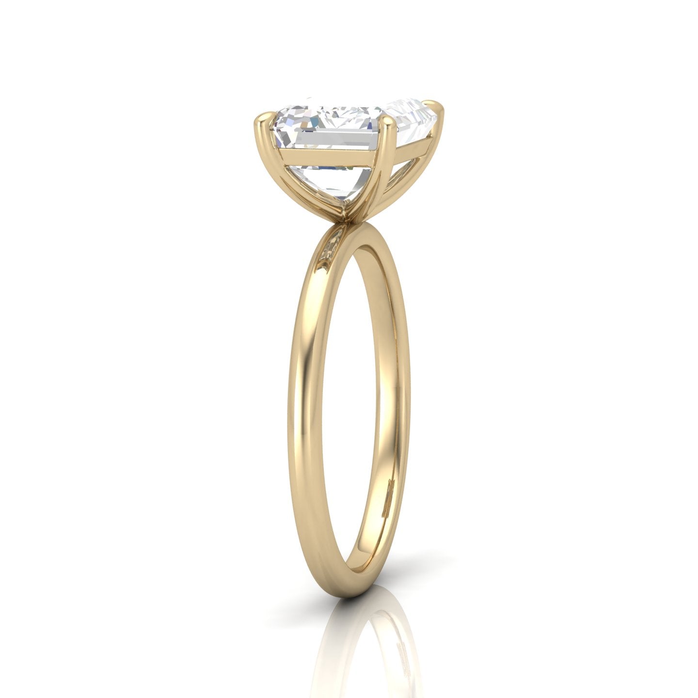 Classic East-West Solitaire Engagement Ring - Radiant