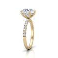 VVS 5.00Ct Heart Diamond Hidden Halo Pave Set Engagement Ring