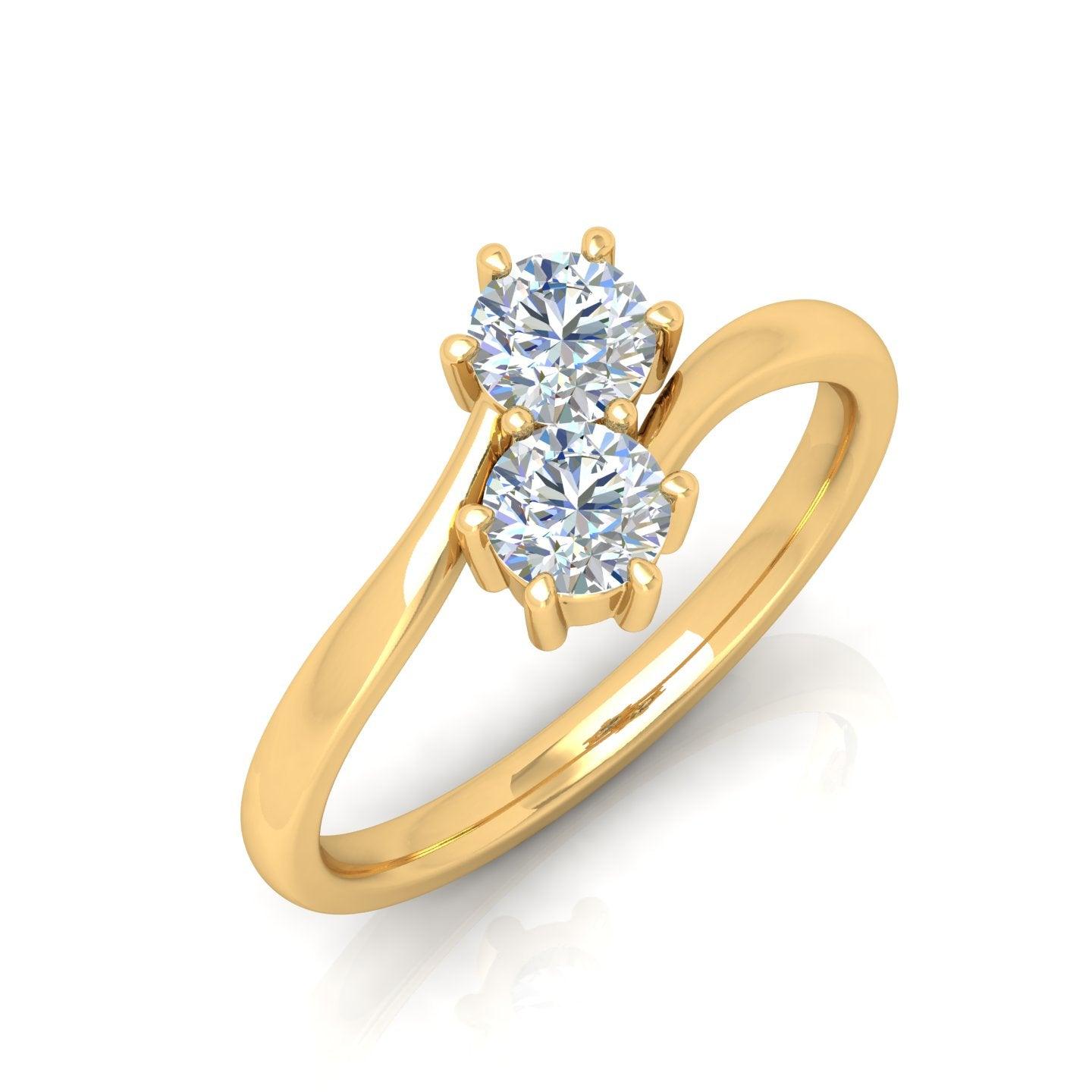 2.00 Carat D/VS IGI Certified Classic Round Diamond Solitaire Toi-Moi Engagement Ring - amadadiamonds