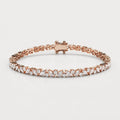 10.00ct Round Diamond Tennis Bracelet - 9k Rose Gold