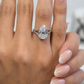 Clearance 5.00CT IGI Certified Lab Grown Pear Diamond Solitaire Engagement Ring
