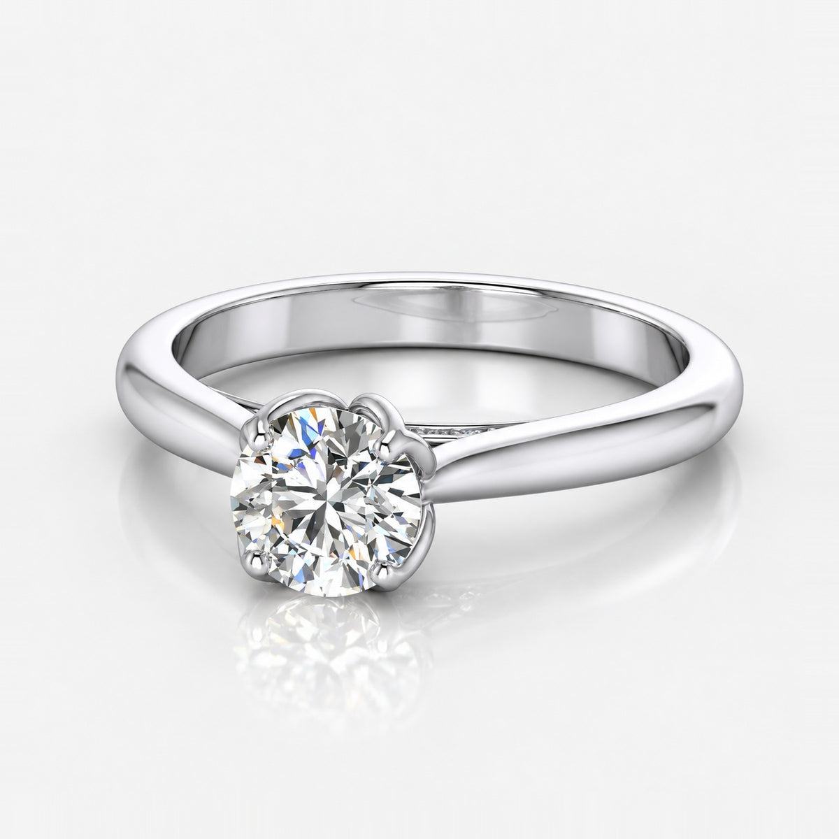 IGI Certified 2.00Ct Classic Four Prong Solitaire Engagement Ring in Gold & Platinum