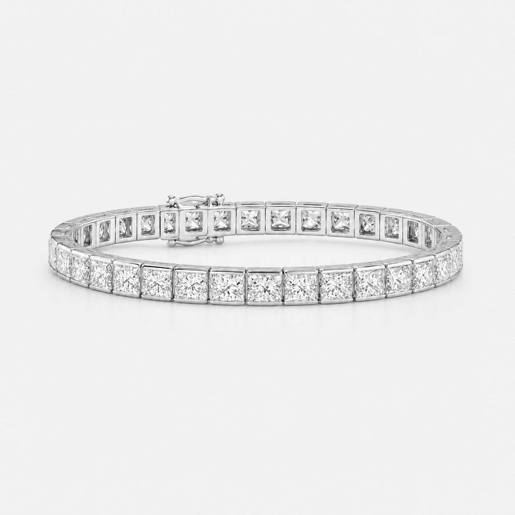 Princess Diamond Tennis Bracelet - Gold