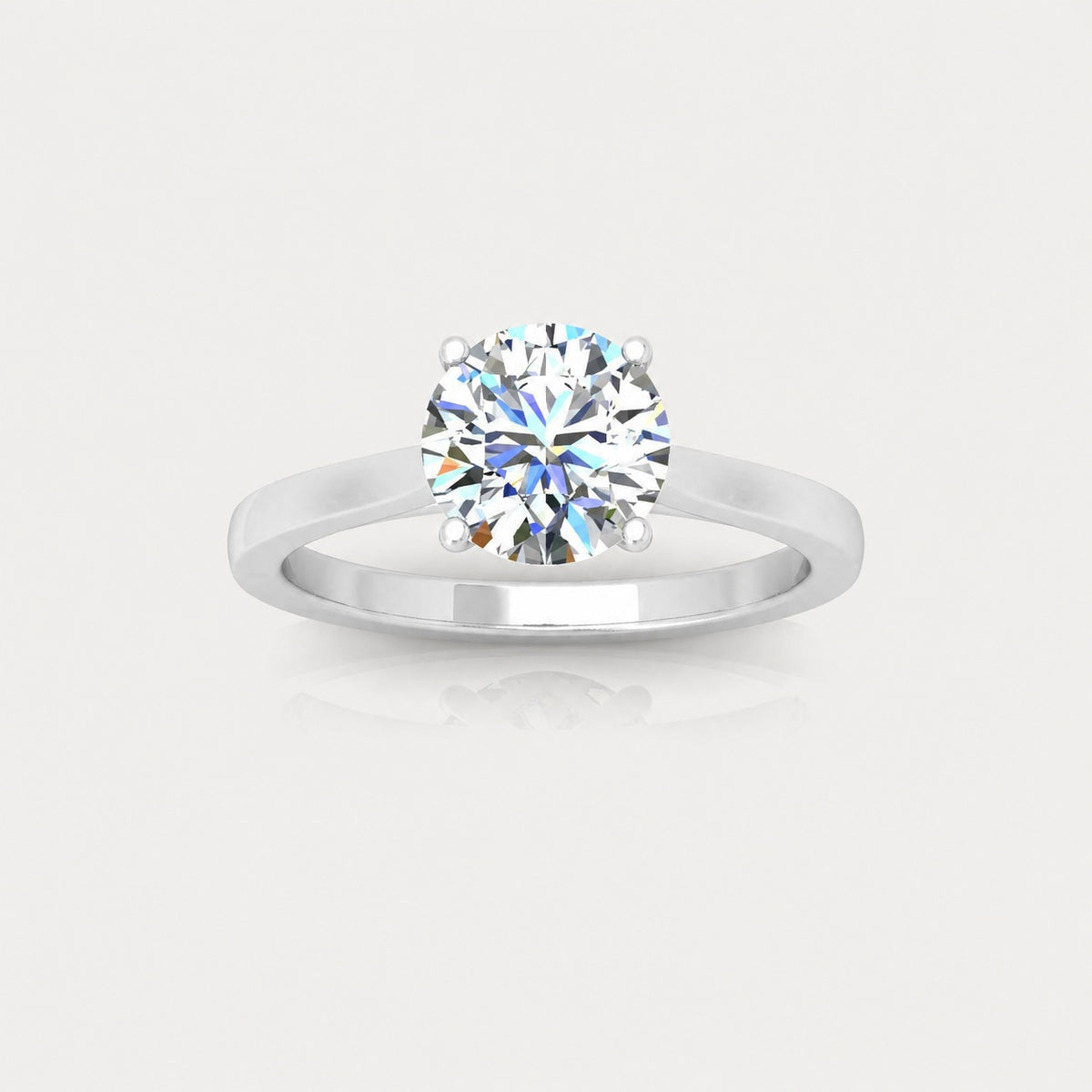 IGI Certified 2.00 Carat E/VS Round Solitaire Engagement Ring in Gold & Platinum