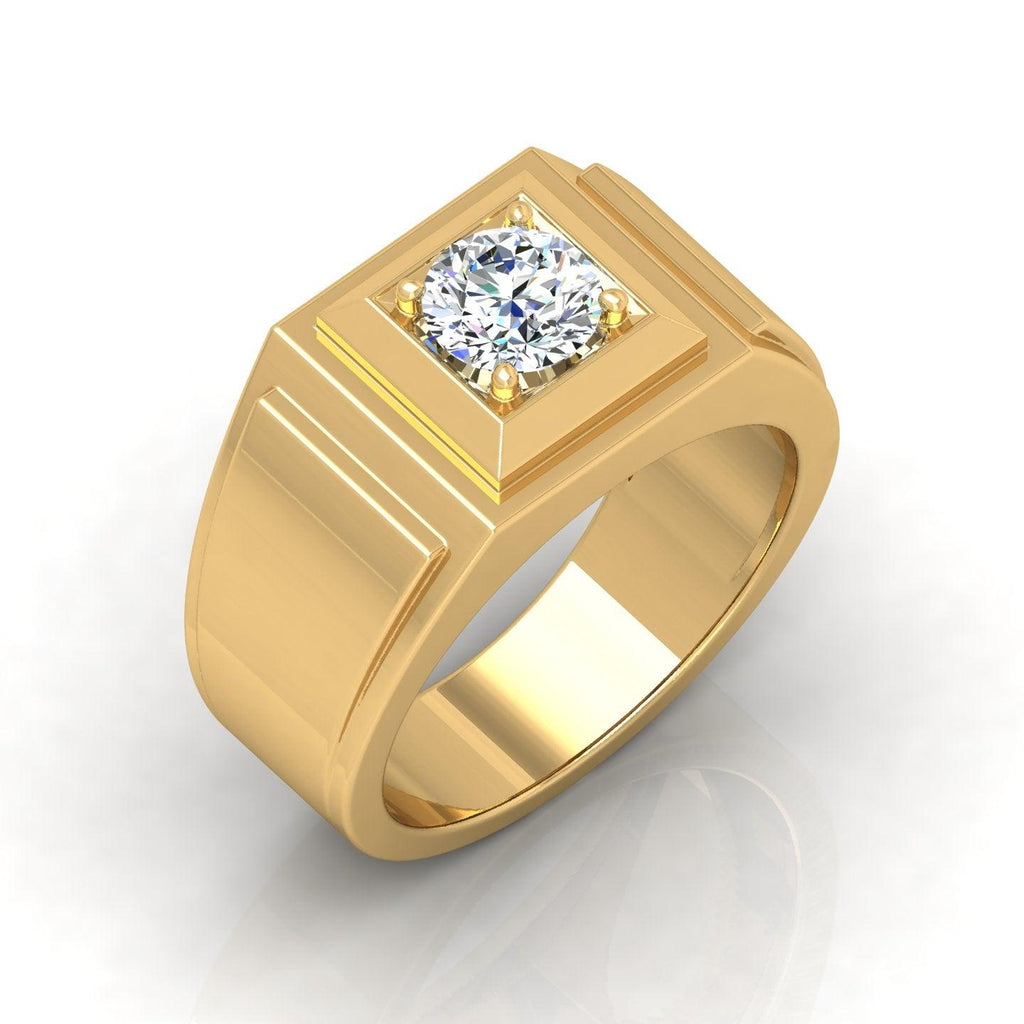 Certified E/VS 1.00Ct Round Diamond Solitaire Engagement Ring For Him
