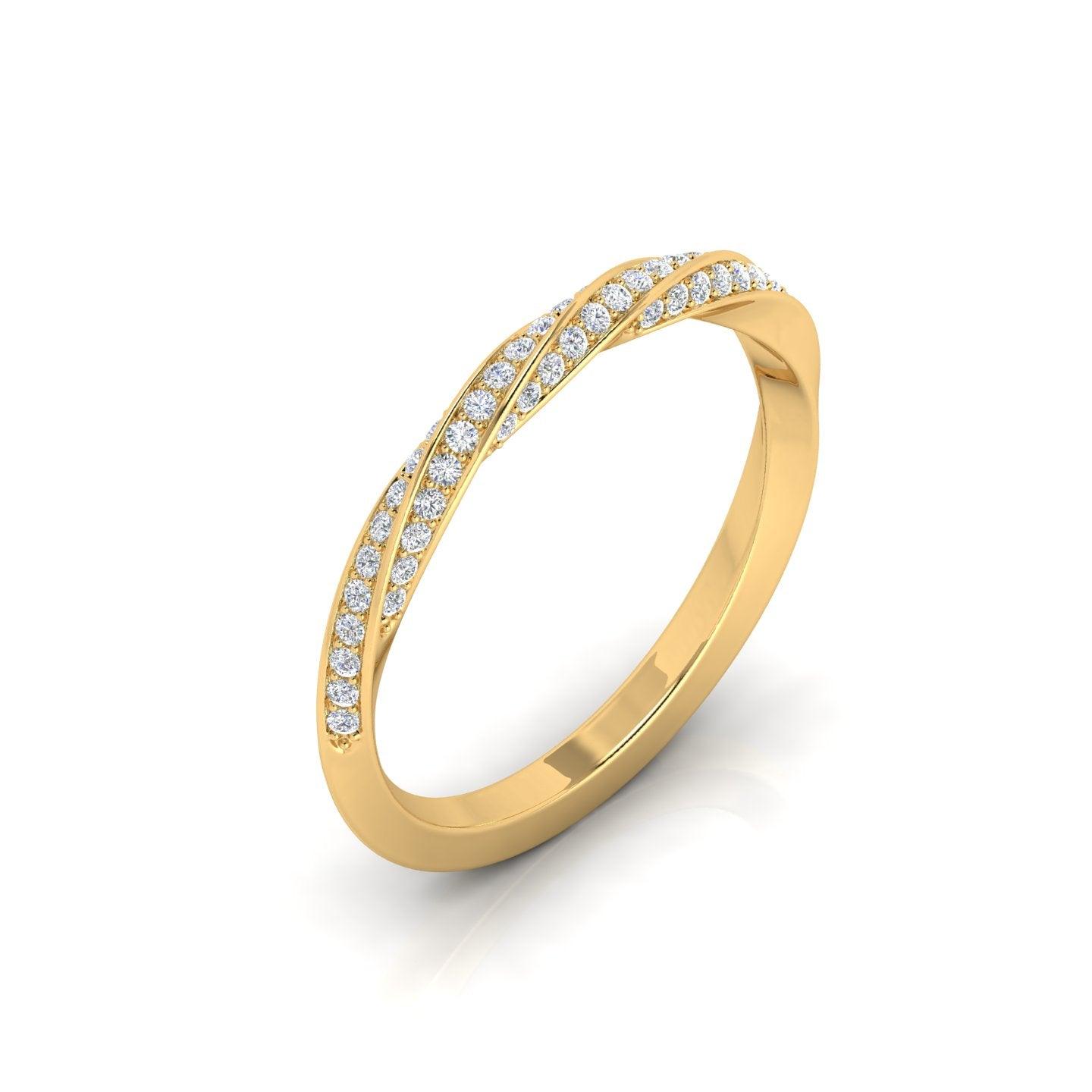 eternity ring in yellow gold
