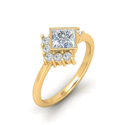 Princess Diamond Ring - Yellow Gold