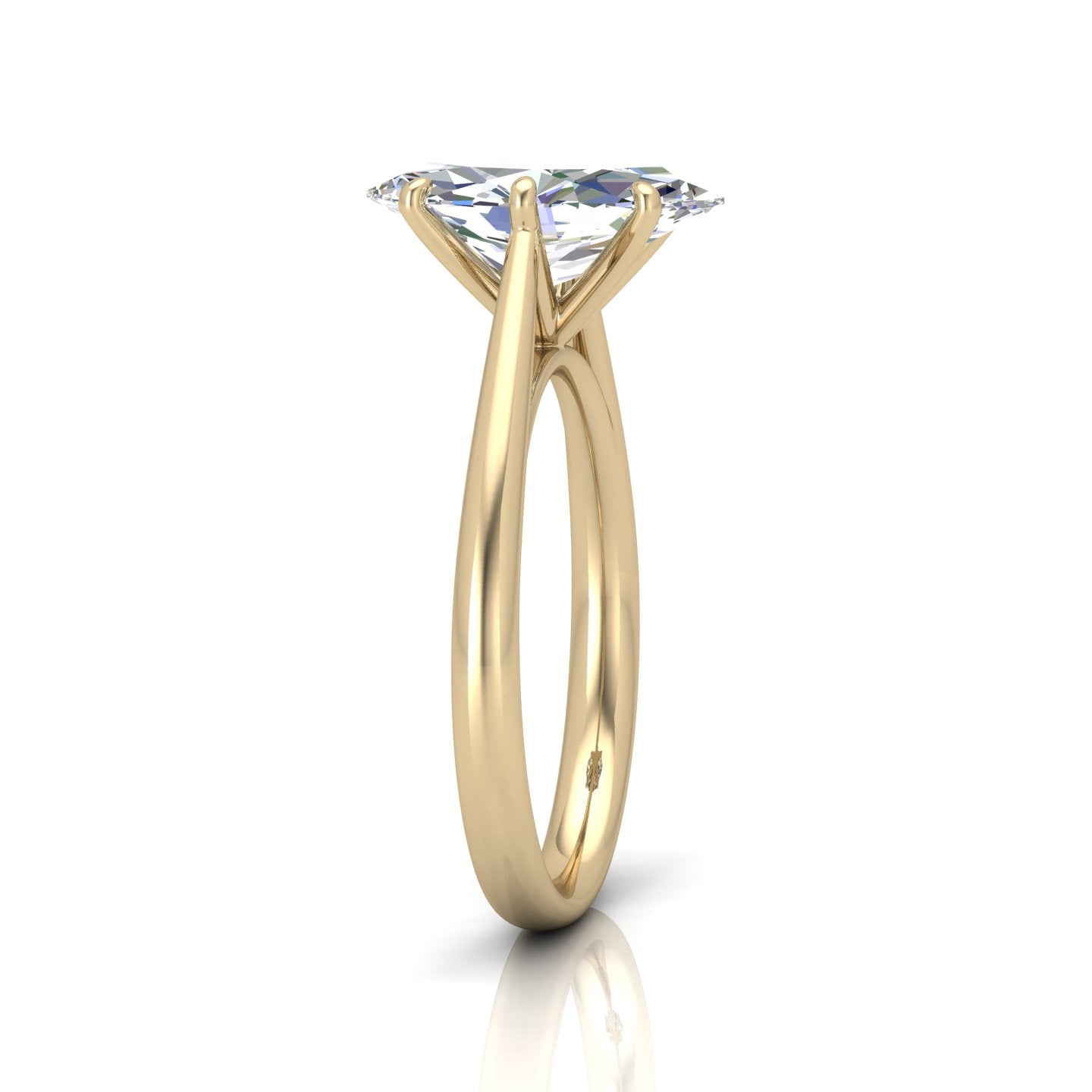 Marquise Diamond Cathedral Solitaire Ring