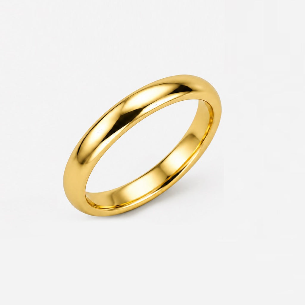Classic D Shape 3mm Plain Women's Wedding Band