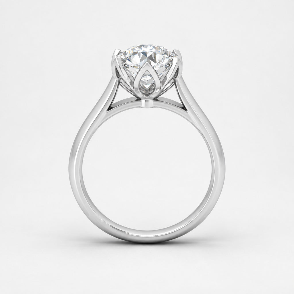 IGI Certified 2.00ct E/VS Round Lab Diamond Solitaire Engagement Ring in Gold & Platinum