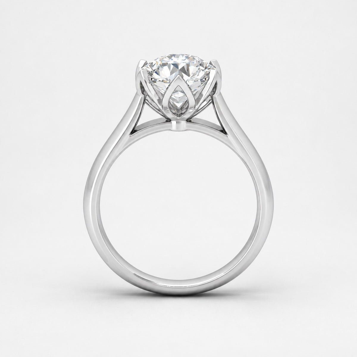 IGI Certified 2.00ct E/VS Round Lab Diamond Solitaire Engagement Ring in Gold & Platinum