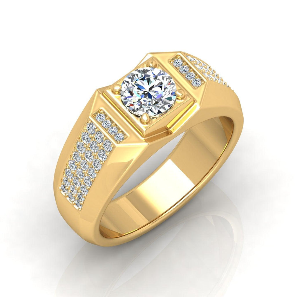 CERTIFIED F/VS 1.50CT ROUND DIAMOND SOLITAIRE WITH ACCENTS ENGAGEMENT RING FOR HIM
