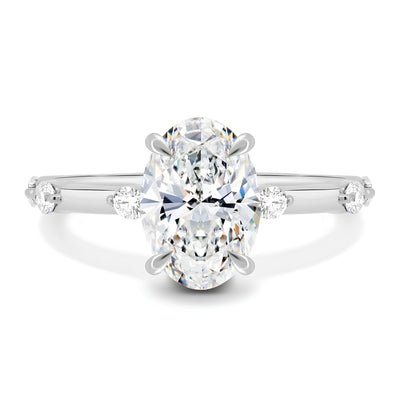 IGI Certified 2.00Ct E/VS Oval With Side Diamond Engagement Ring In Platinum (950)