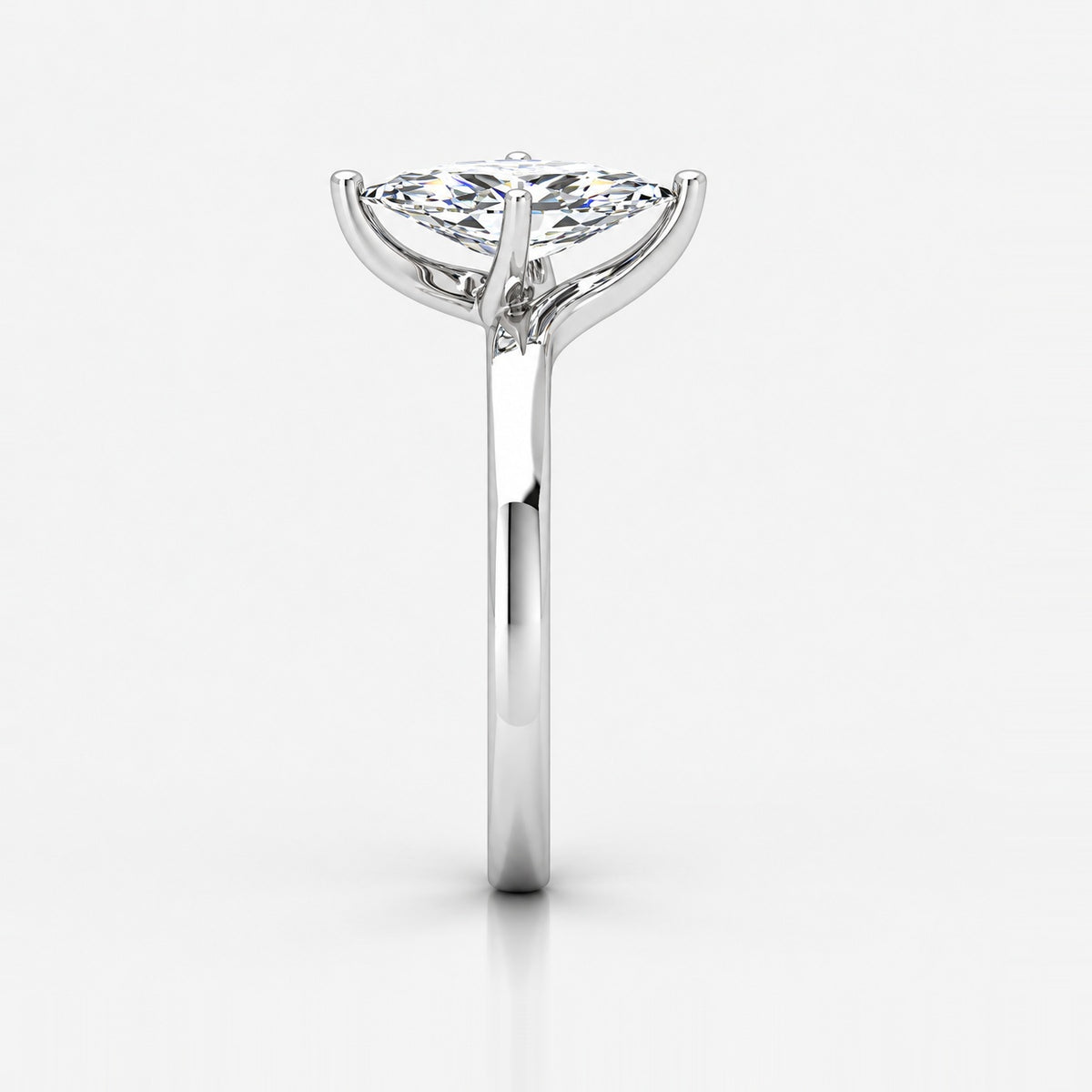 Solitaire Engagement Ring Marquise Diamond 2.00Ct IGI Certified in Gold & Platinum