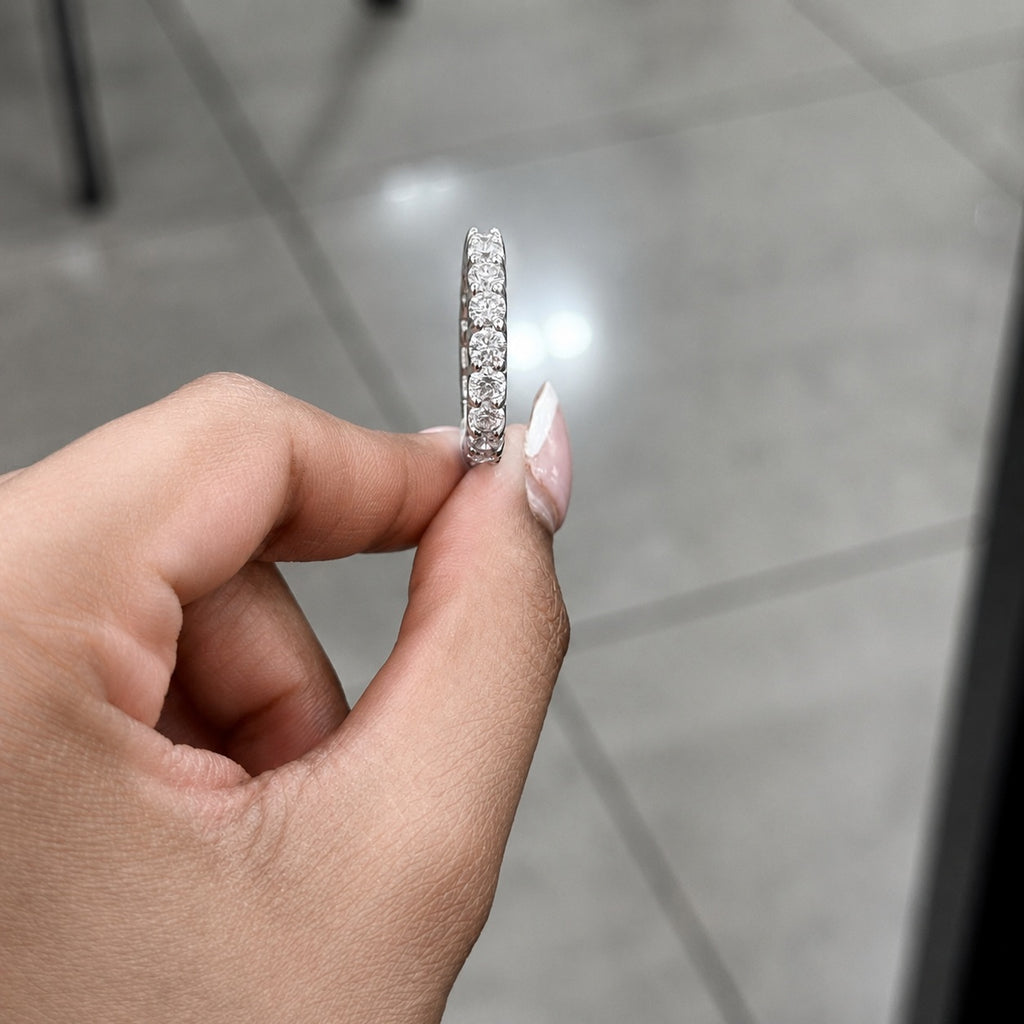 Round Diamond U Prong Full Eternity Ring for Women's - 2.00Carat - 3.00Carat - D/VVS