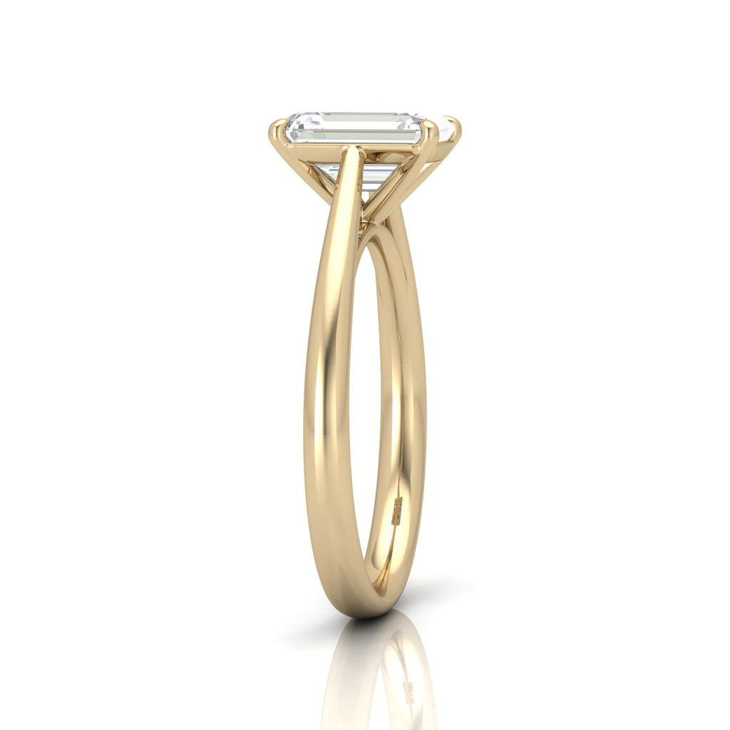 Radiant Diamond Cathedral Solitaire Ring