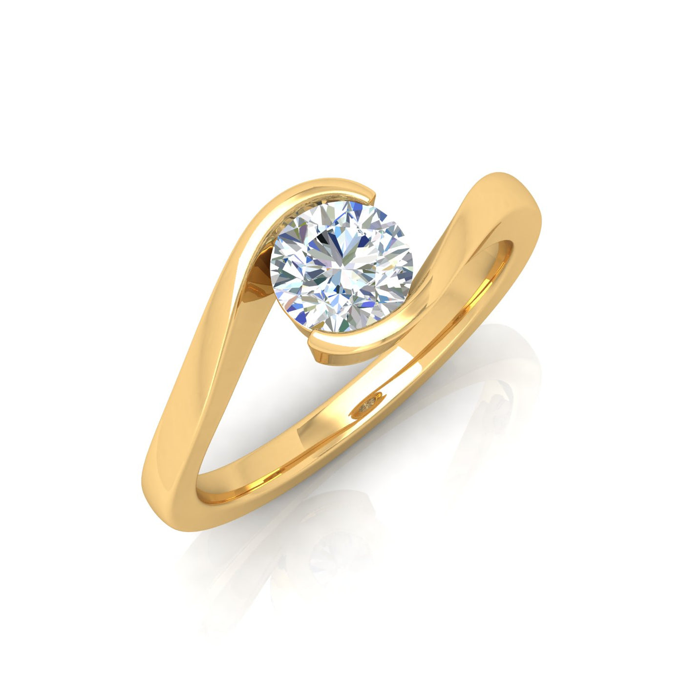 1.00 Carat D/VS Lab Round Diamond Solitaire Engagement Ring For Women