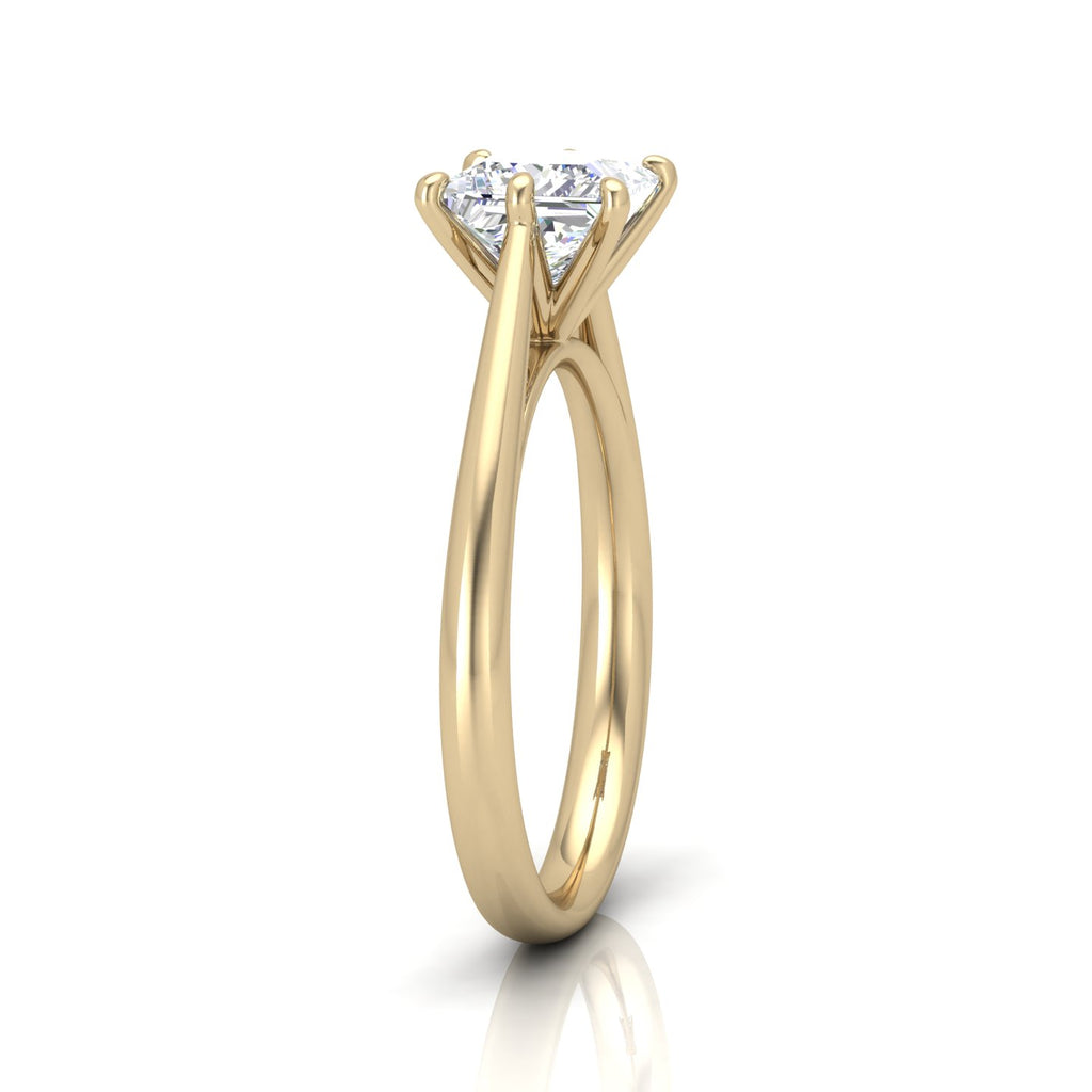 Princess Diamond Cathedral Solitaire Ring
