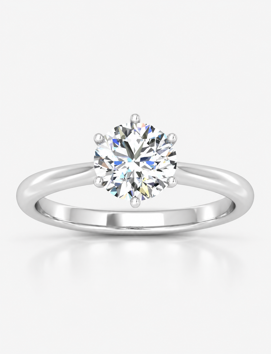 IGI Certified 2.00 Carat E/VS Round Solitaire Six Claw Set Engagement Ring in Gold & Platinum