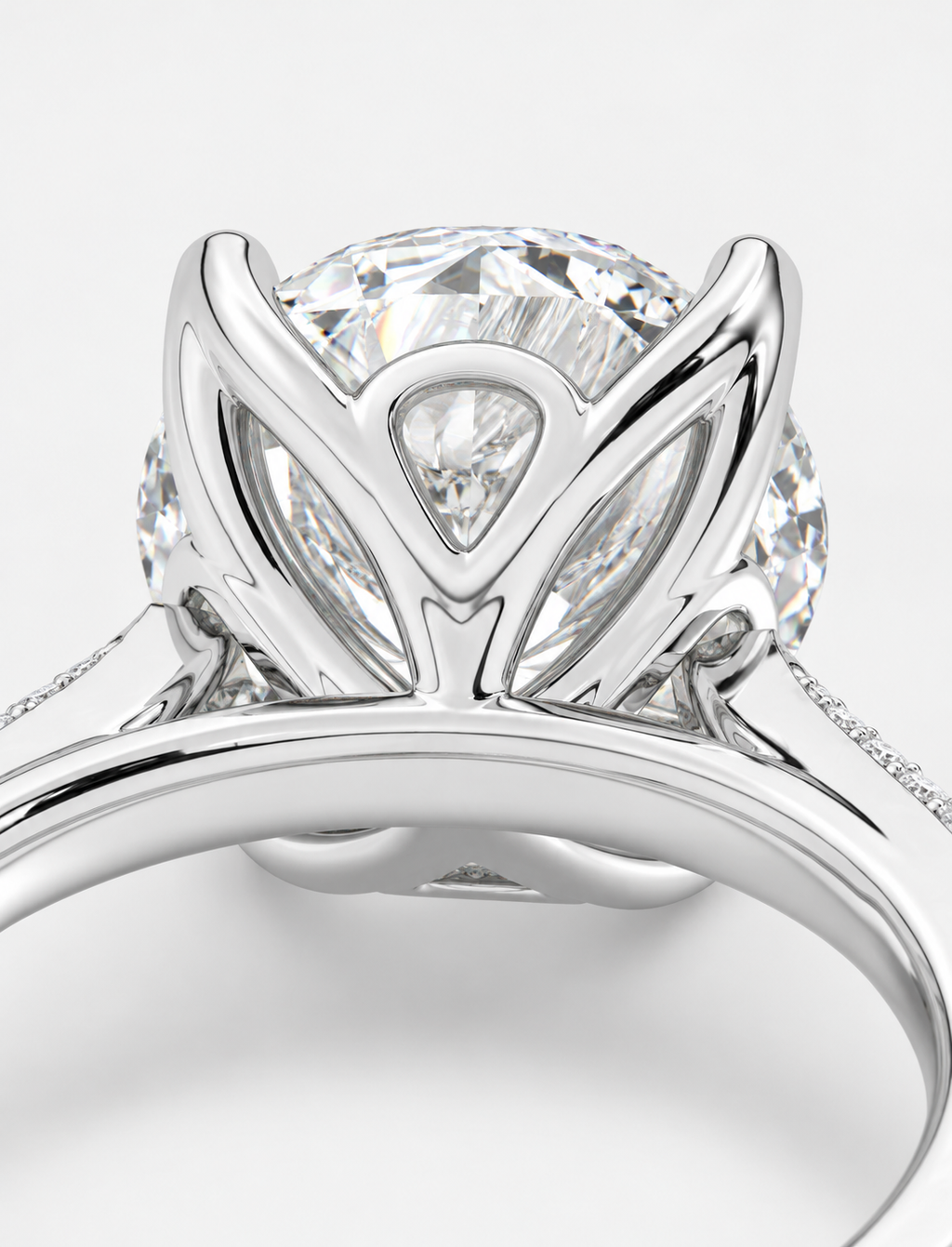5.15CT Lab Grown Solitaire Round Diamond Engagement Ring Platinum