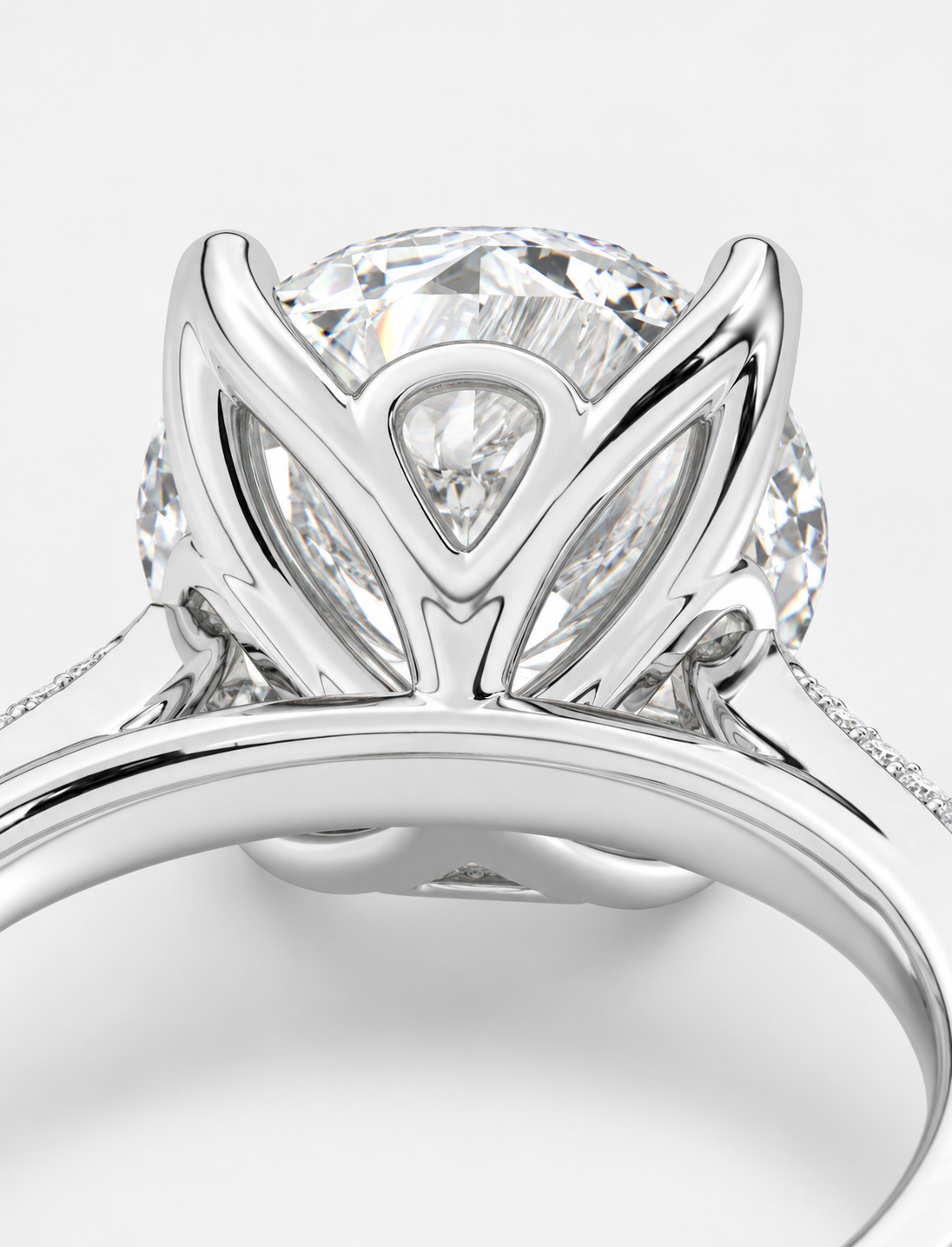 5.15CT Lab Grown Solitaire Round Diamond Engagement Ring Platinum