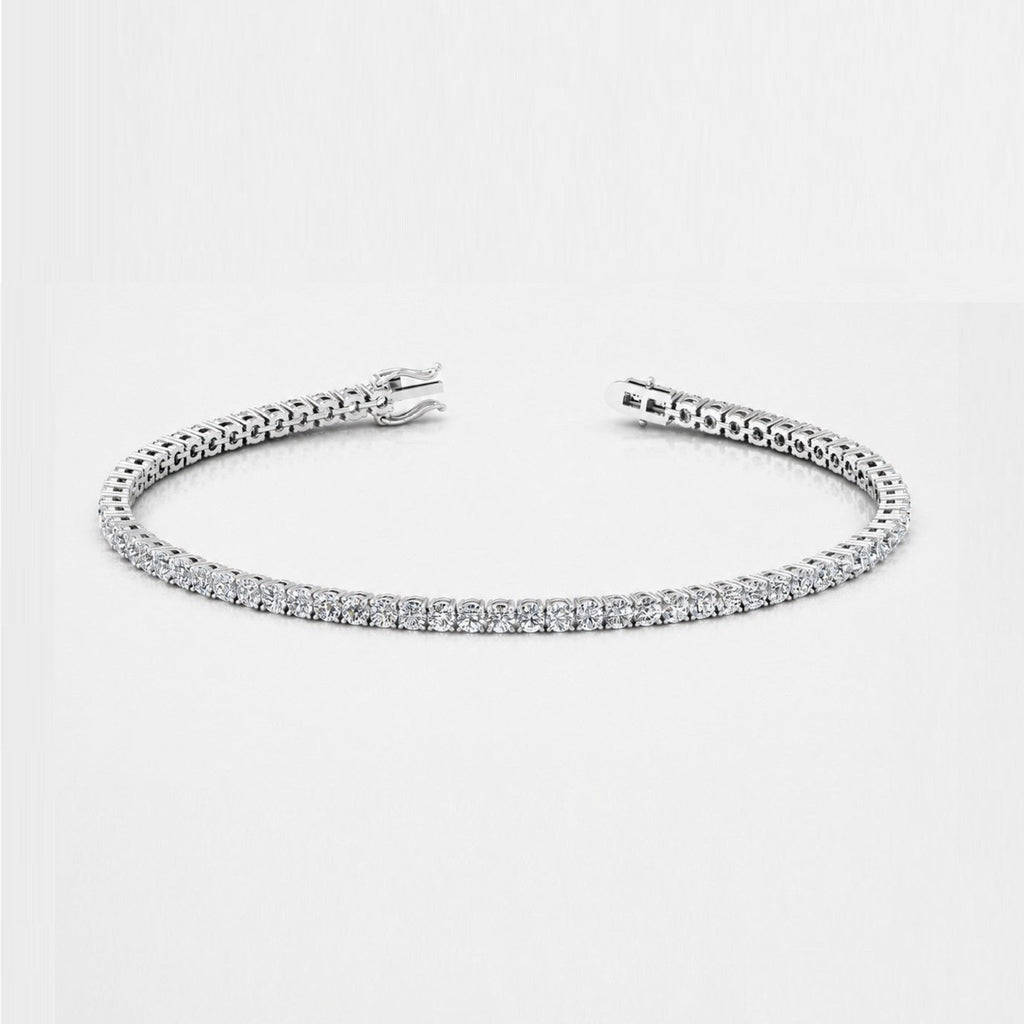 3.00ct Round Diamond Tennis Bracelet - 9k White Gold