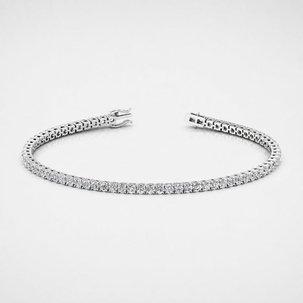 4.00ct Round Diamond Tennis Bracelet - Platinum