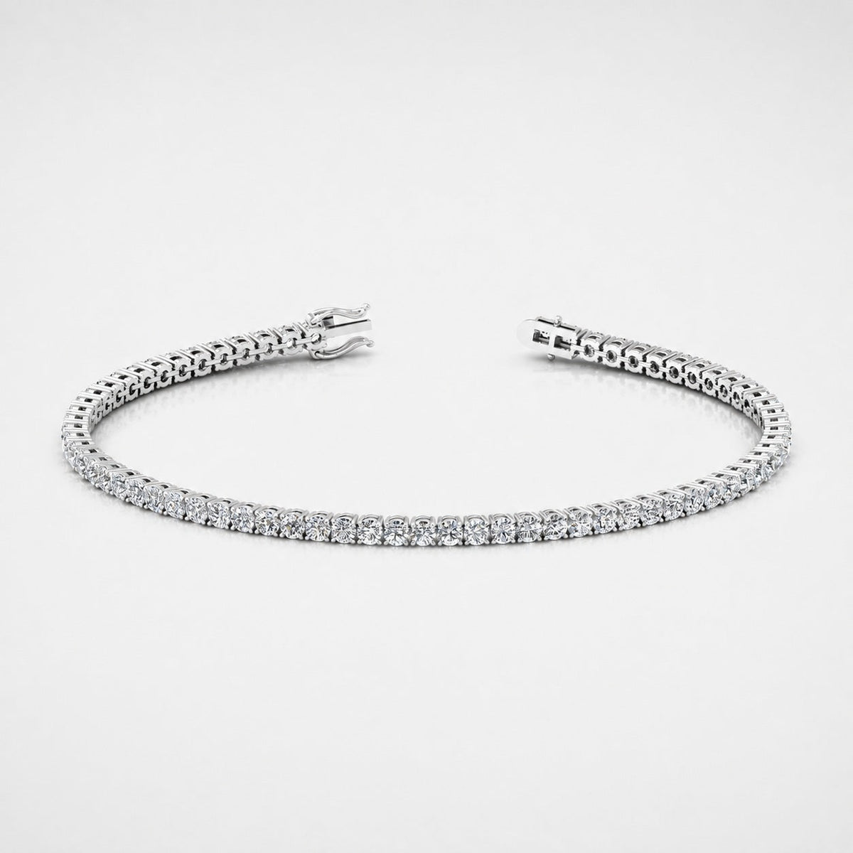 4.00ct Round Diamond Tennis Bracelet - Platinum