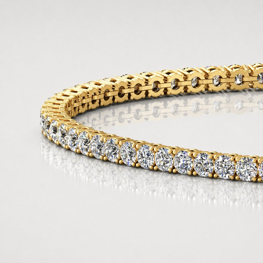 3.00Ct Round Dimaonds 100% Natural Claw Set Tennis Bracelet 9k White Gold