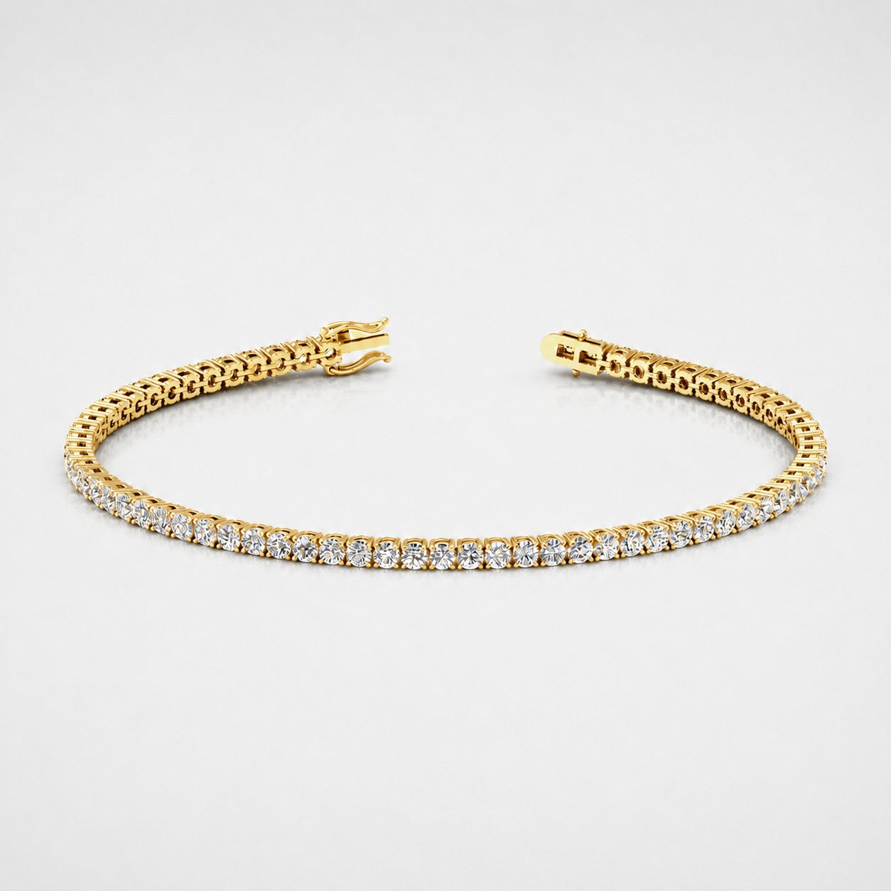 3.00 Carat Round Diamond Tennis Bracelet 9k Gold