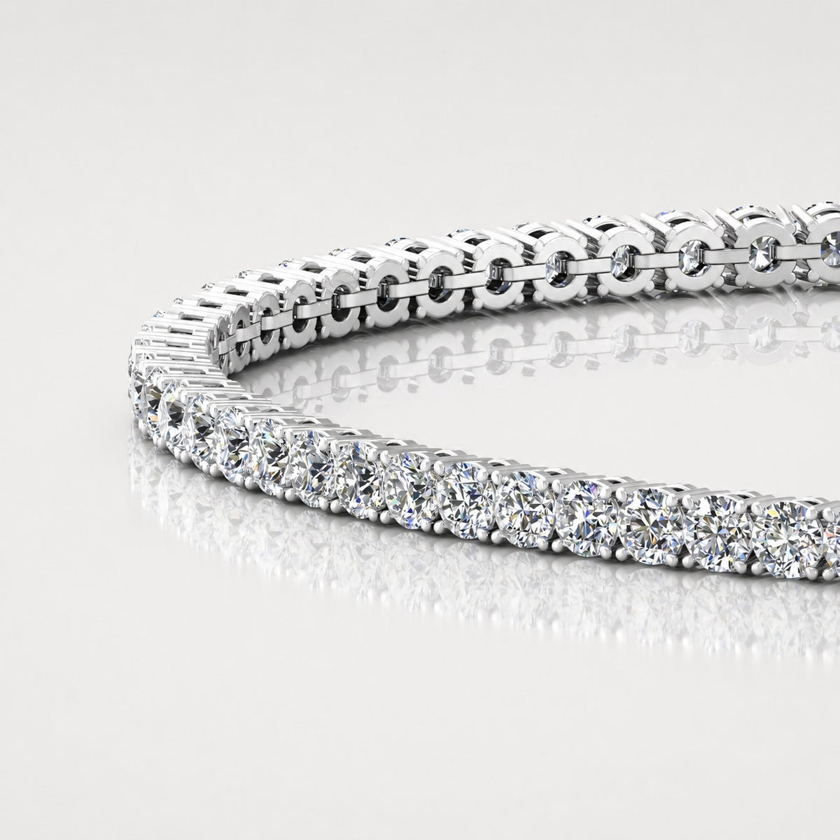 UK Hallmarked 100% Natural 5.00Ct Round Diamond Claw Set Tennis Bracelet 9k 'Gold