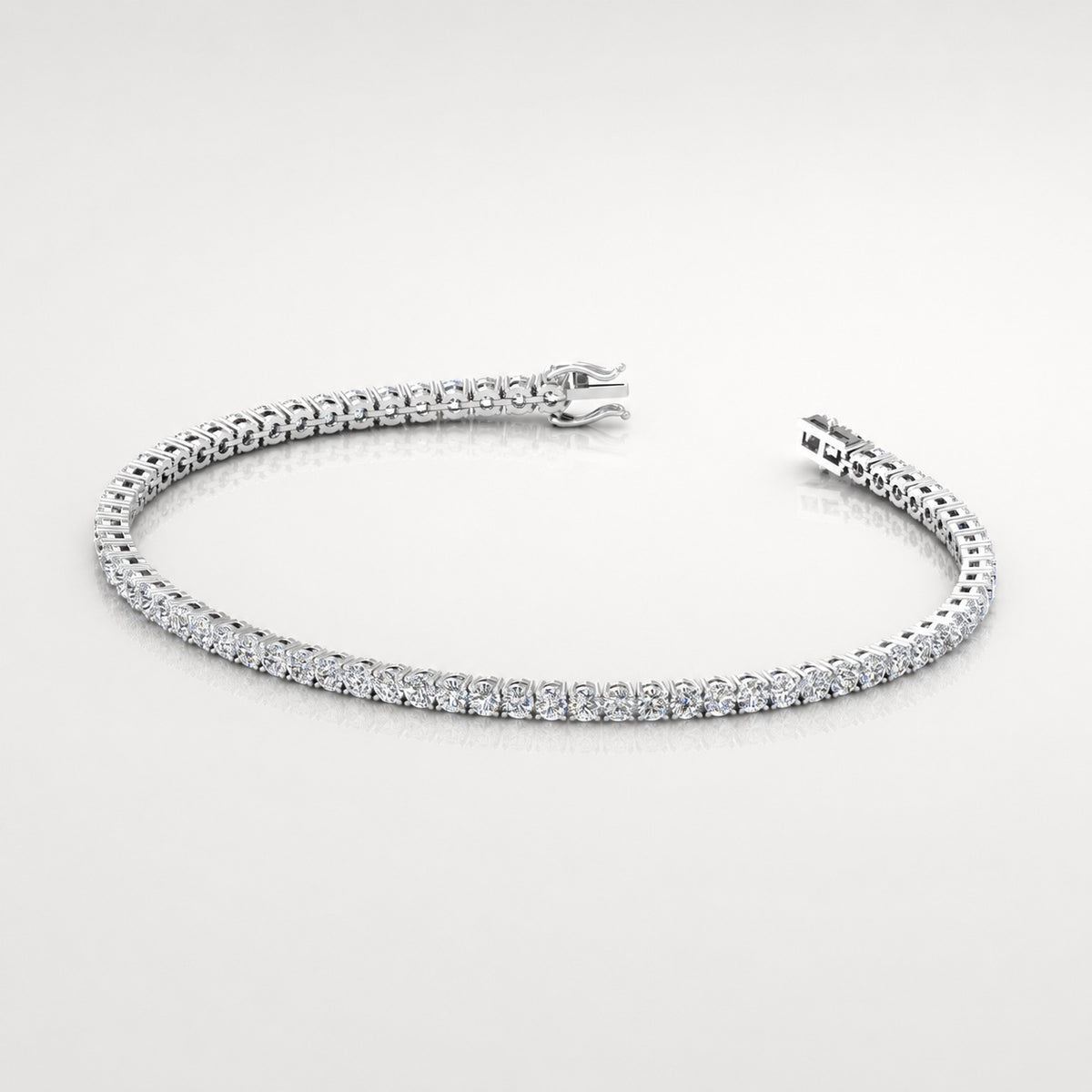 6.00ct Round Diamond Tennis Bracelet - 9k White Gold