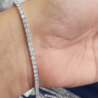 Lab Grown Round Diamond Tennis Bracelet - Amada Diamond